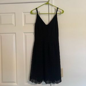 Abercrombie Black Laced Overlay Dress